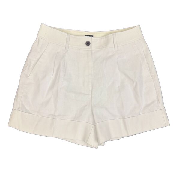 J.CREW Remi Short 4 Stretch Linen Blend White Lightweight High Rise *** SOLD - Picture 2 of 6